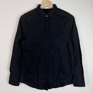 Everlane Button Down Long Sleeve 100% Cotton Blouse Black S
